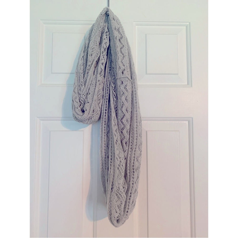 BP Light Gray Knitted Infinity Neck Scarf